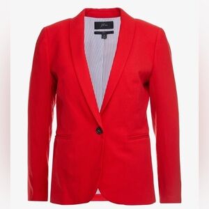 J. Crew Parke Blazer in Red Wool Flannel